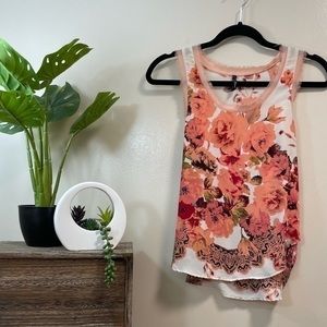 BJEWEL Floral Pink Tank Top